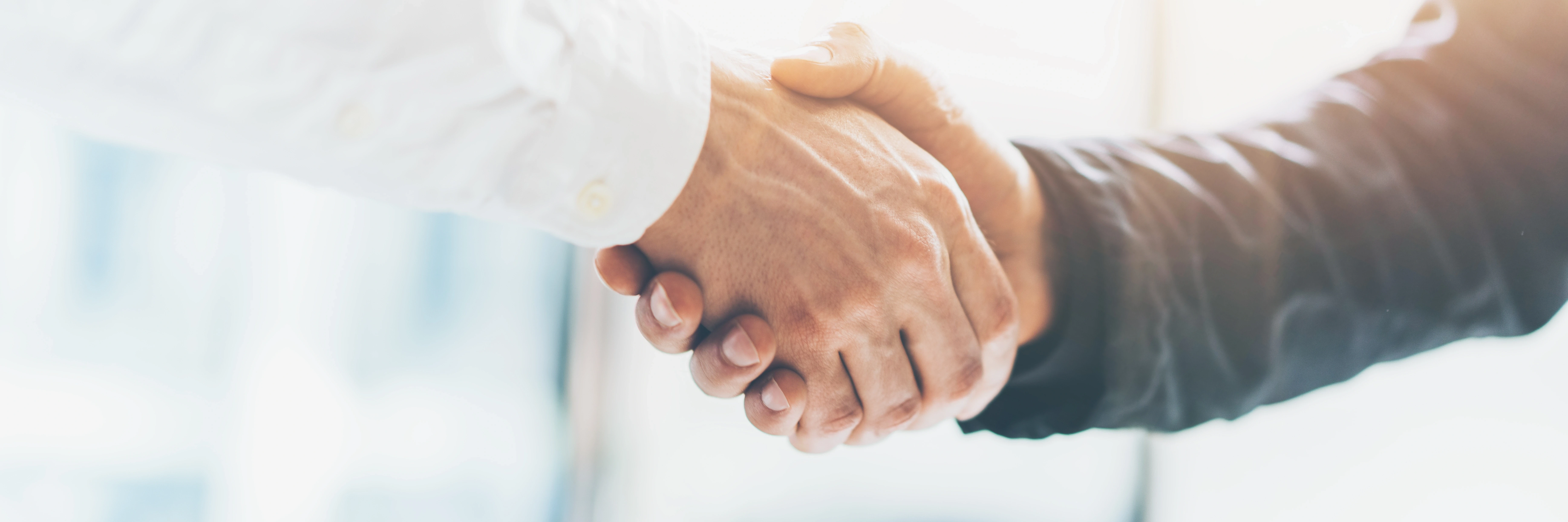 Business partnership meeting. Picture businessmans handshake. Su